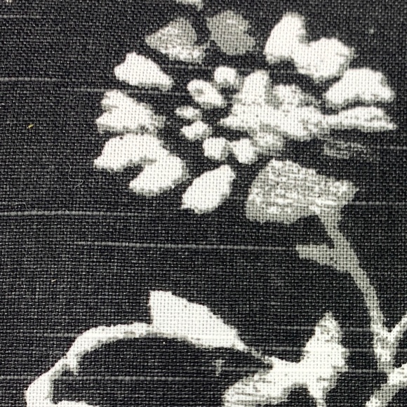 Set of Two (2) Handmade 16" Black Floral Cotton Pillow in  Upholstery Fabric - Picture 10 of 14